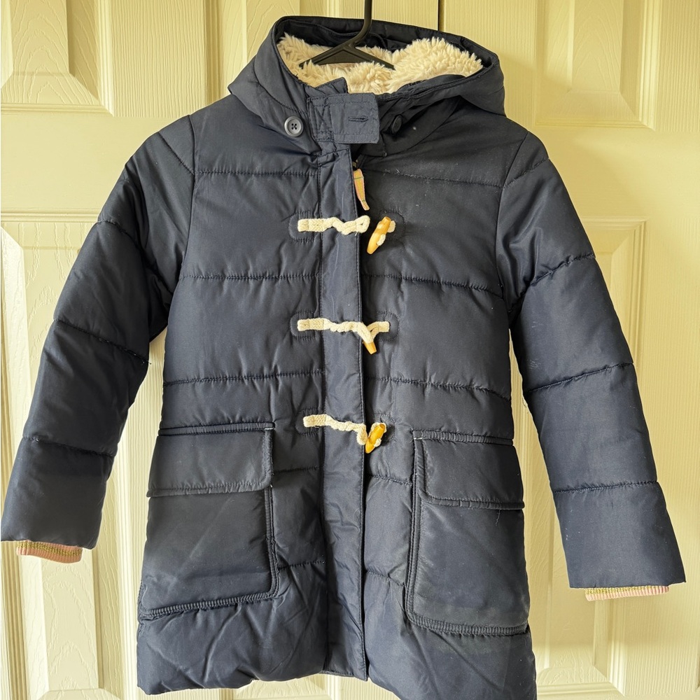 Kids Navy Blue Hooded Jacket